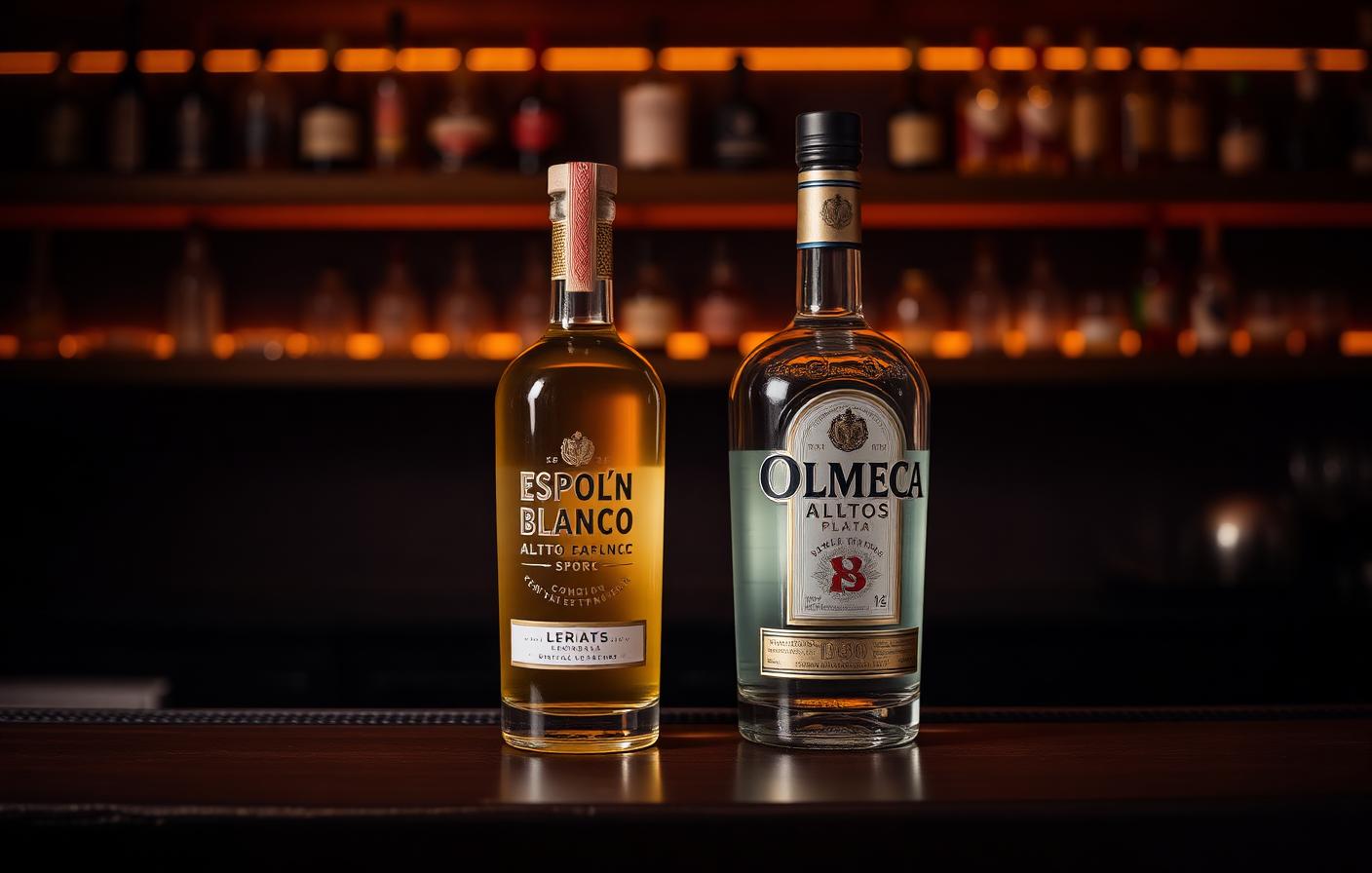 Espolòn Blanco vs Olmeca Altos Plata side by side — the two best budget tequilas compared